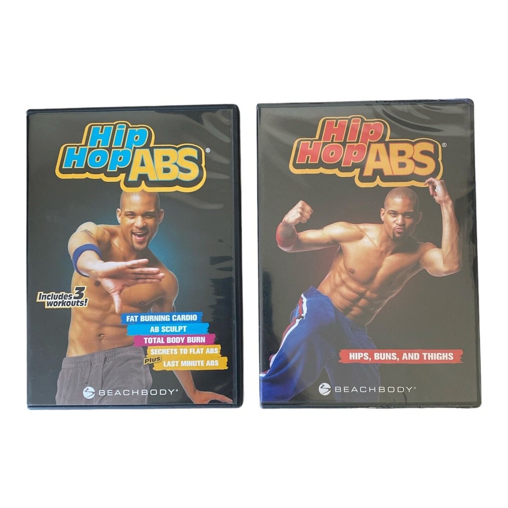 HIP HOP ABS Set of 2 DVDs Workout Beachbody Shaun T Fitness Exercise Healthy